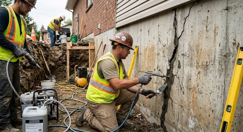 Cracked Foundation Repair in Brielle, NJ