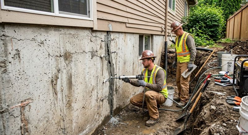 Cracked Foundation Repair in New Brunswick, NJ