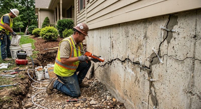 Cracked Foundation Repair in North Brunswick, NJ