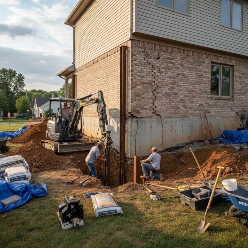 Foundation Settlement Repair in Marlboro, NJ