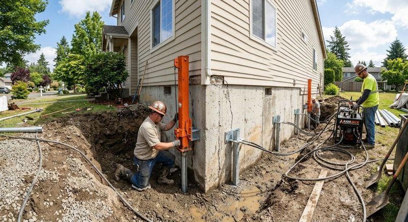 Sinking Foundation Repair in Holmdel, NJ