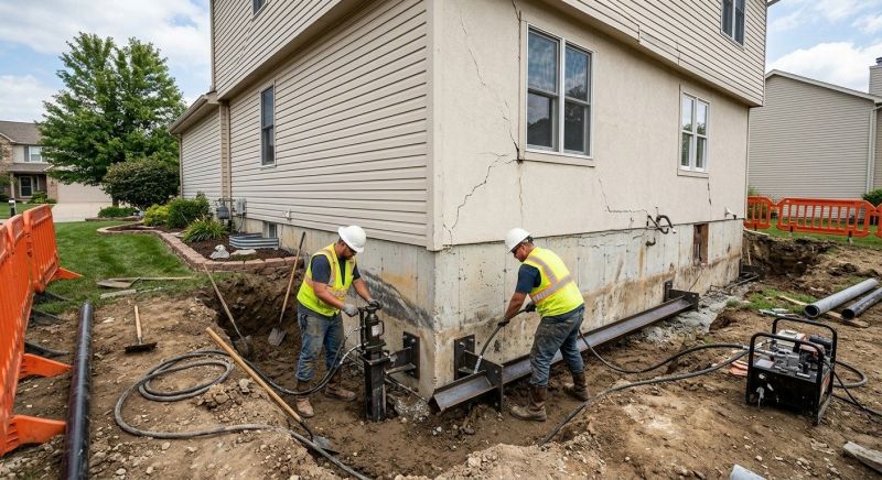 Sinking Foundation Repair in Lakewood, NJ