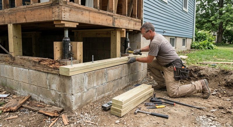 Sinking Foundation Repair in Monroe Township, NJ